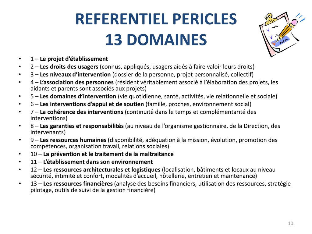 REFERENTIEL PERICLES 13 DOMAINES