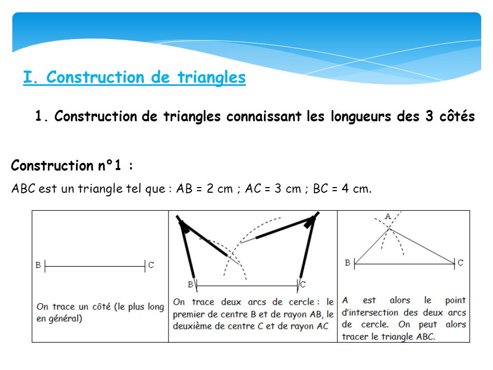 I. Construction de triangles