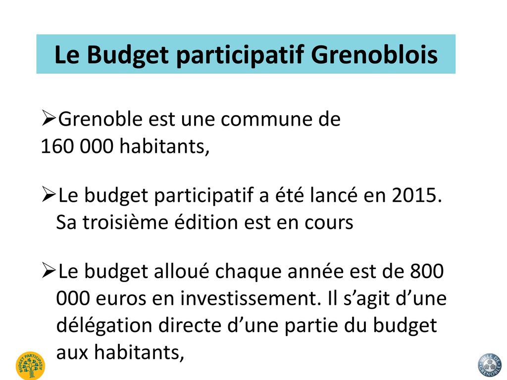 Le Budget participatif Grenoblois