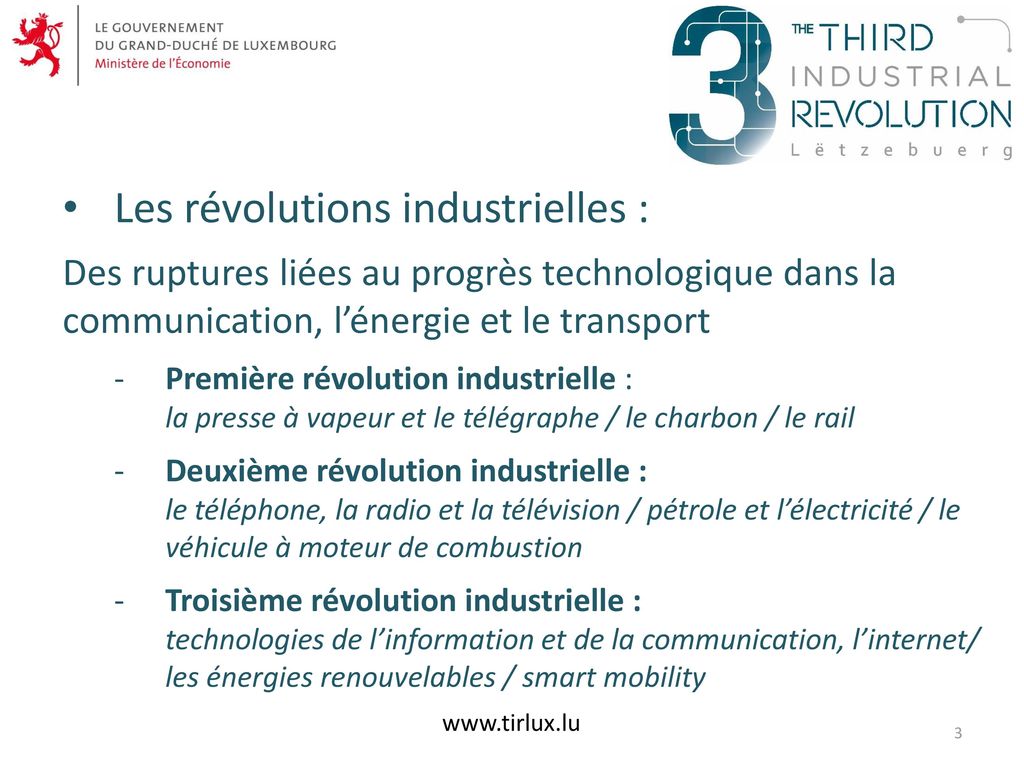 Les révolutions industrielles :