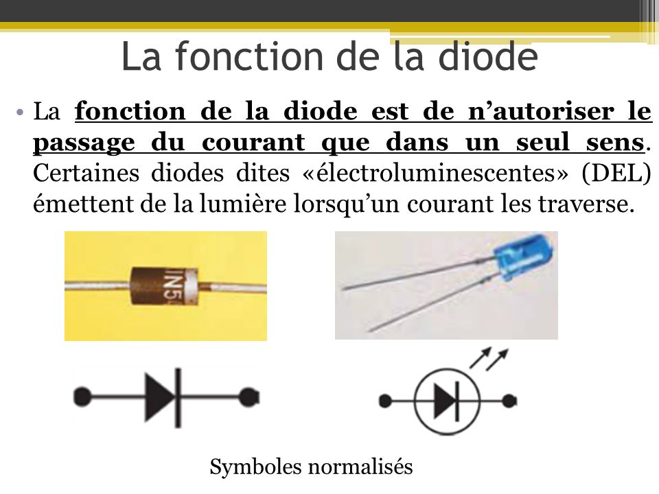 La fonction de la diode
