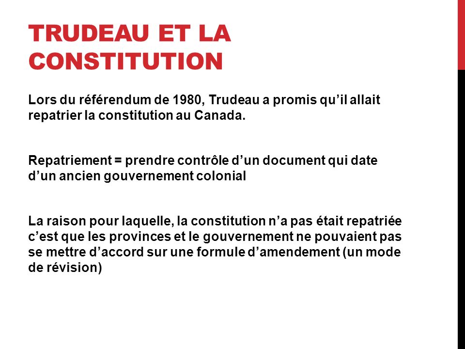 Trudeau et la constitution
