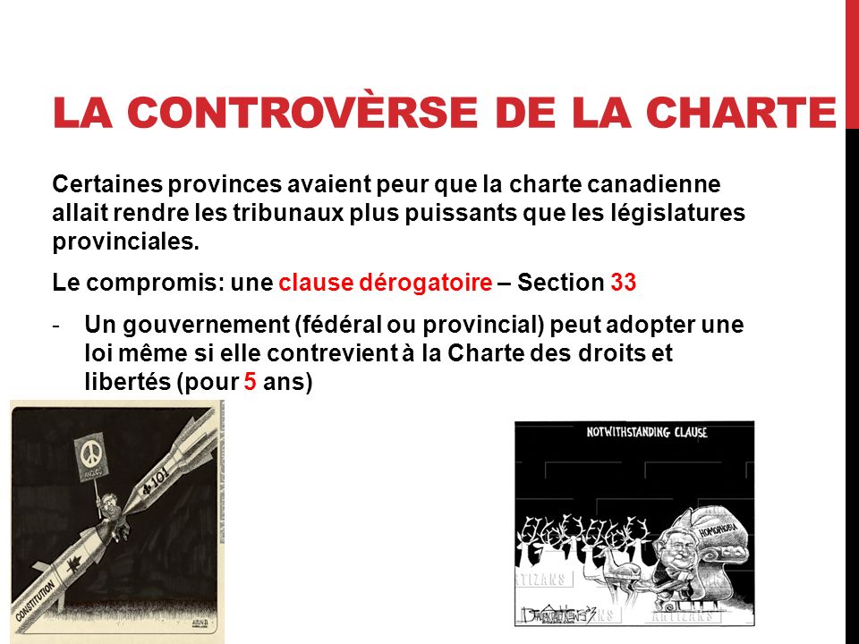 La controvèrse de la charte