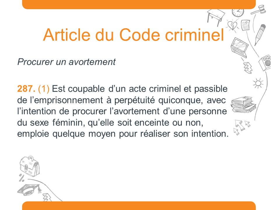 Article du Code criminel