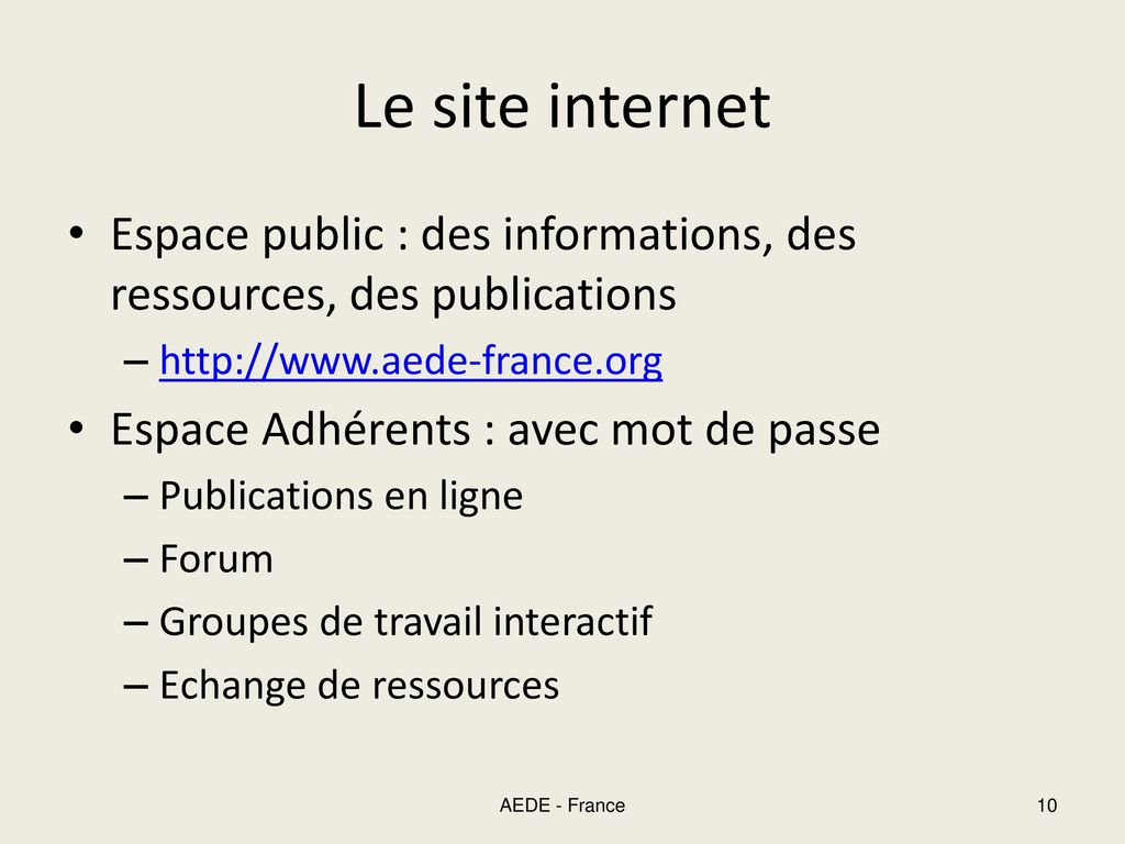 Le site internet Espace public : des informations, des ressources, des publications.