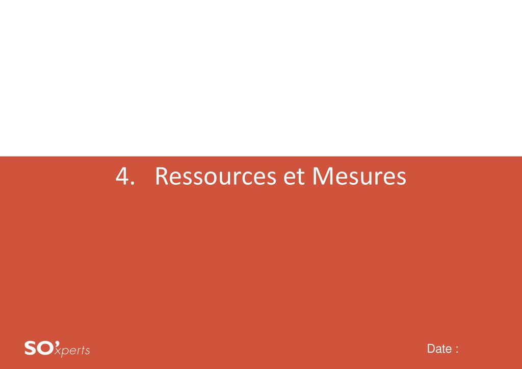 Ressources et Mesures pre Date :