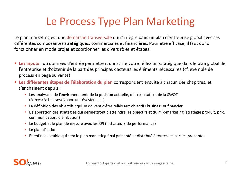 Le Process Type Plan Marketing