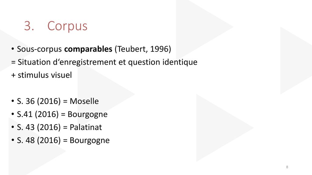 3. Corpus Sous-corpus comparables (Teubert, 1996)