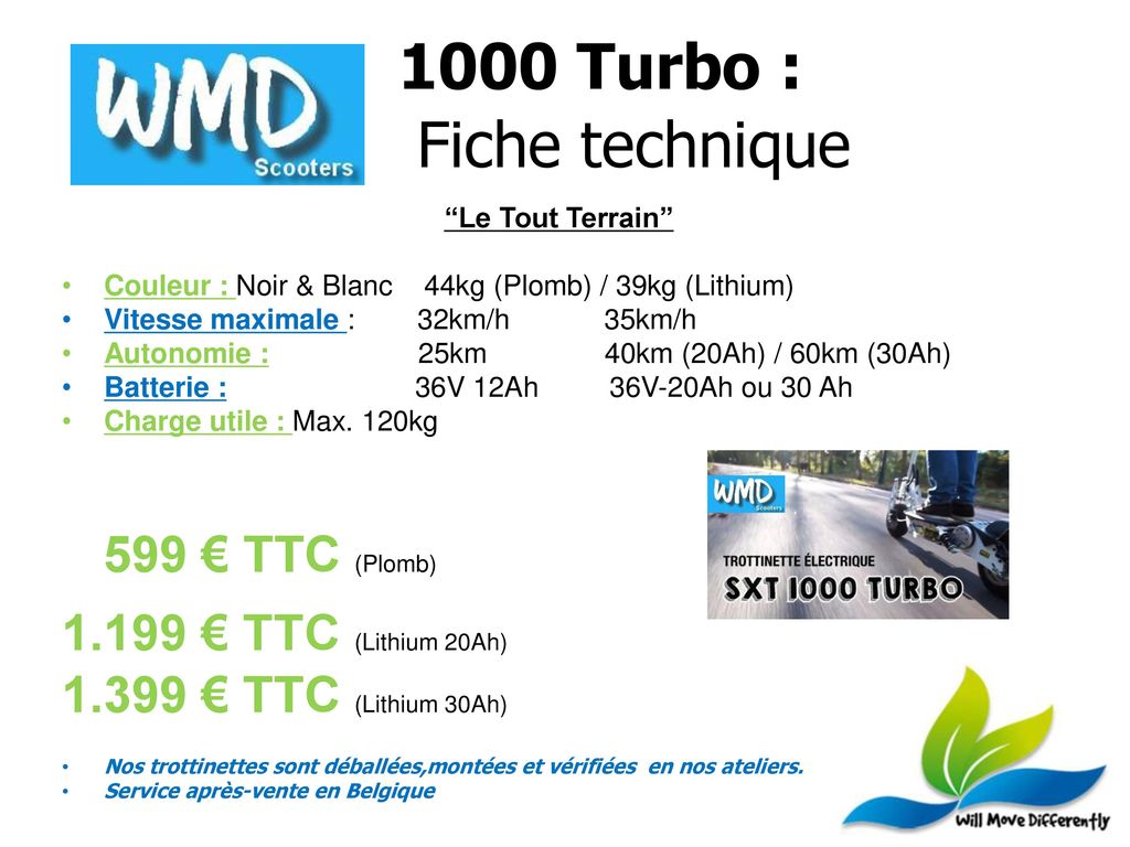 Batterie 36V 12Ah pour SXT 1000 turbo