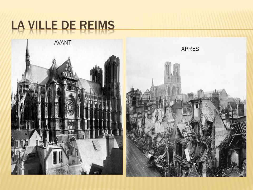 La ville de Reims AVANT APRES