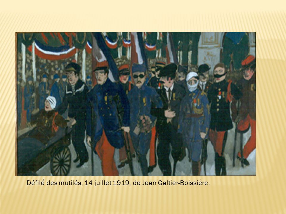 Défilé́ des mutilés, 14 juillet 1919, de Jean Galtier-Boissière.