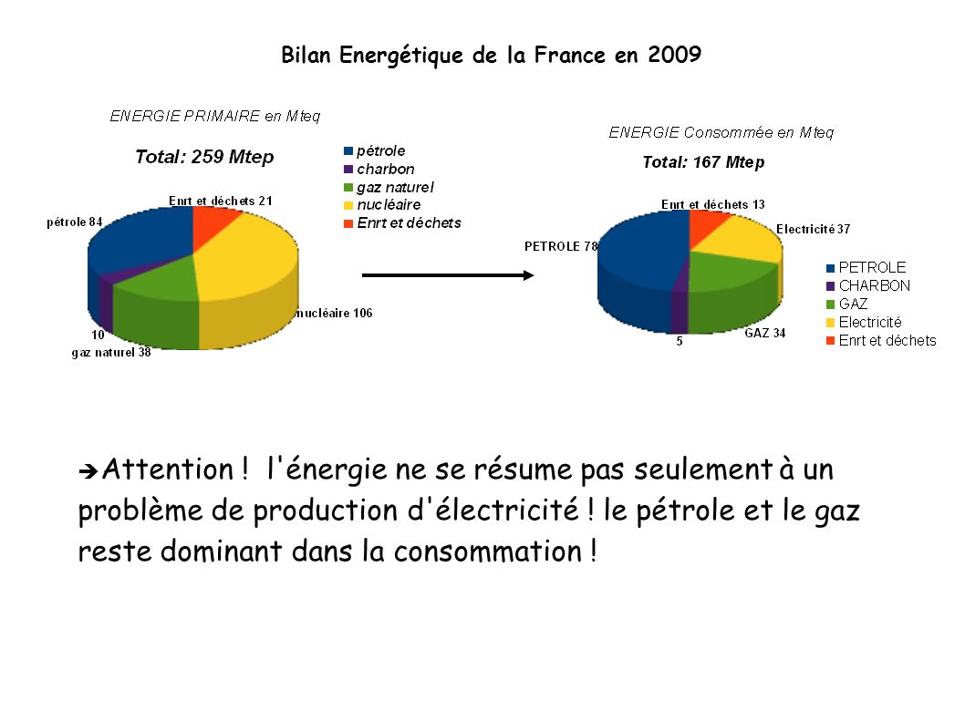 Bilan Energétique de la France en 2009
