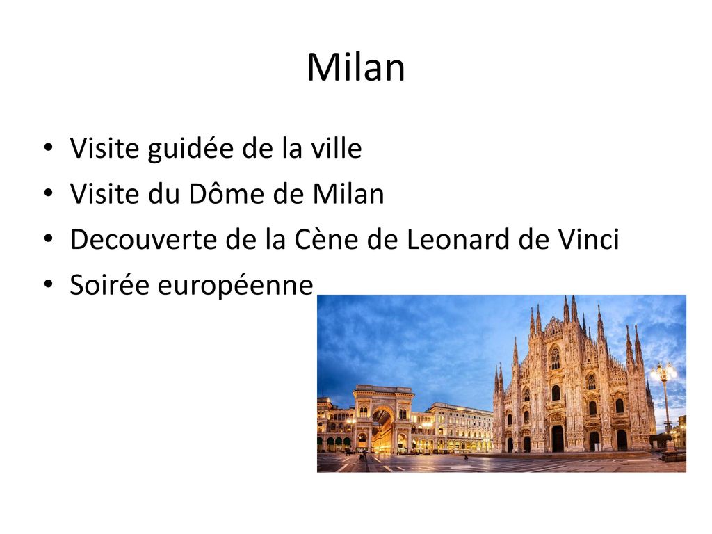 Milan Visite guidée de la ville Visite du Dôme de Milan