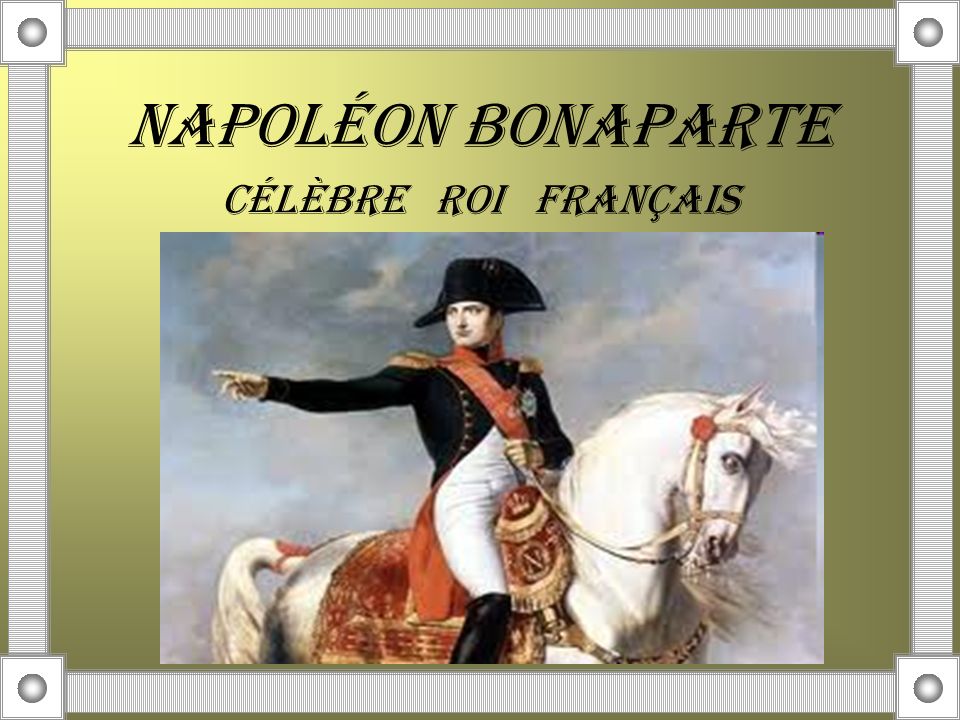 NAPOLÉON BONAPARTE CÉLÈBRE ROI FRANÇAIS