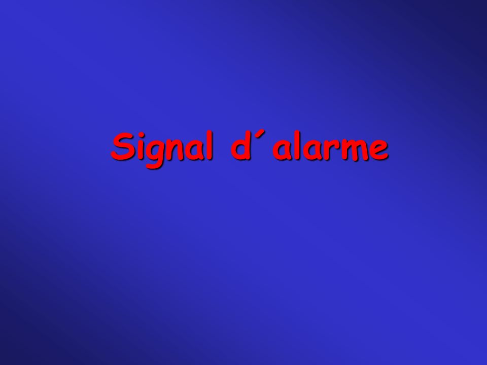 Signal d´alarme