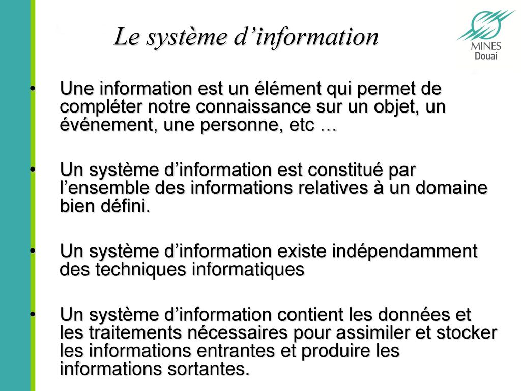 Le système d’information