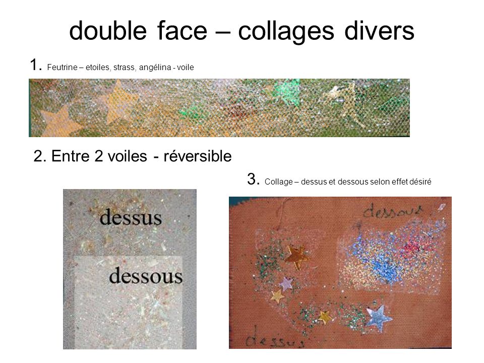 double face – collages divers