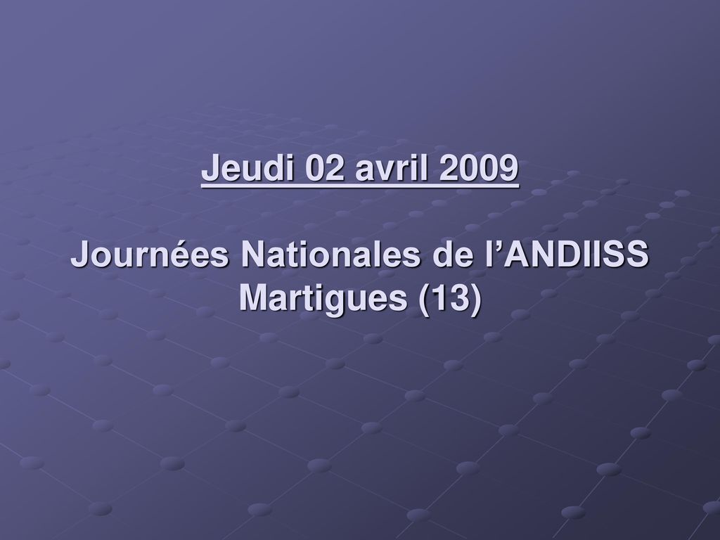 Jeudi 02 avril 2009 Journées Nationales de l’ANDIISS Martigues (13)
