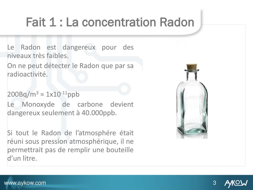 Fait 1 : La concentration Radon