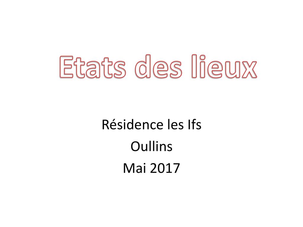 Résidence les Ifs Oullins Mai 2017