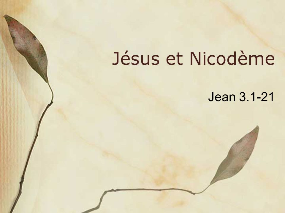 Jésus et Nicodème Jean