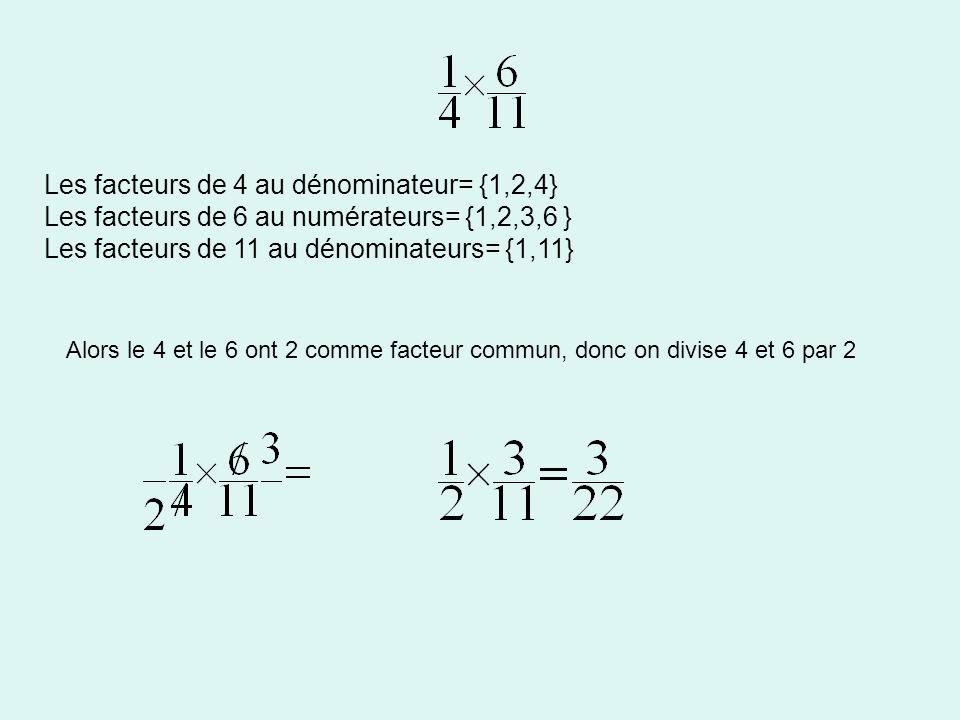 Les facteurs de 4 au dénominateur= {1,2,4}