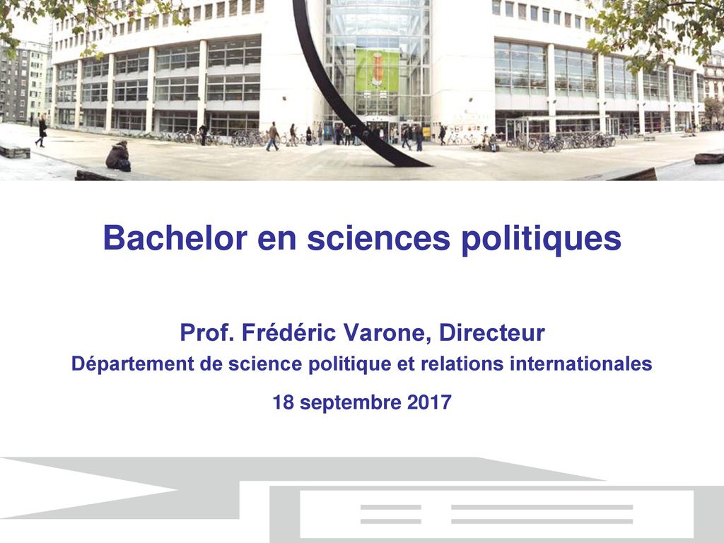 Bachelor en sciences politiques Prof