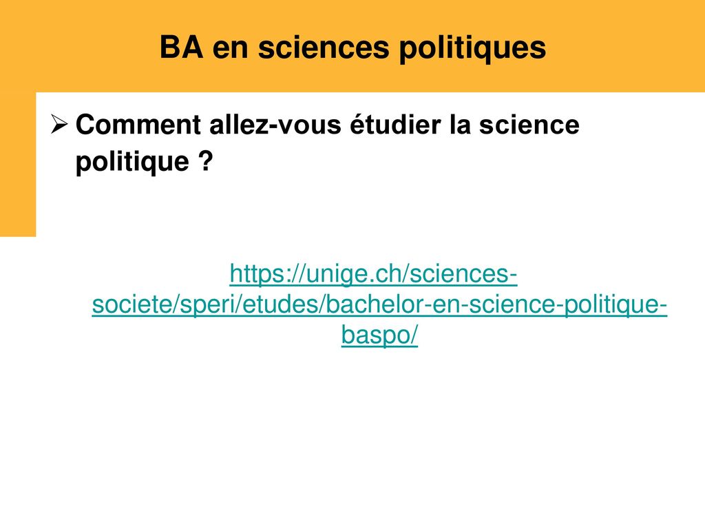 BA en sciences politiques