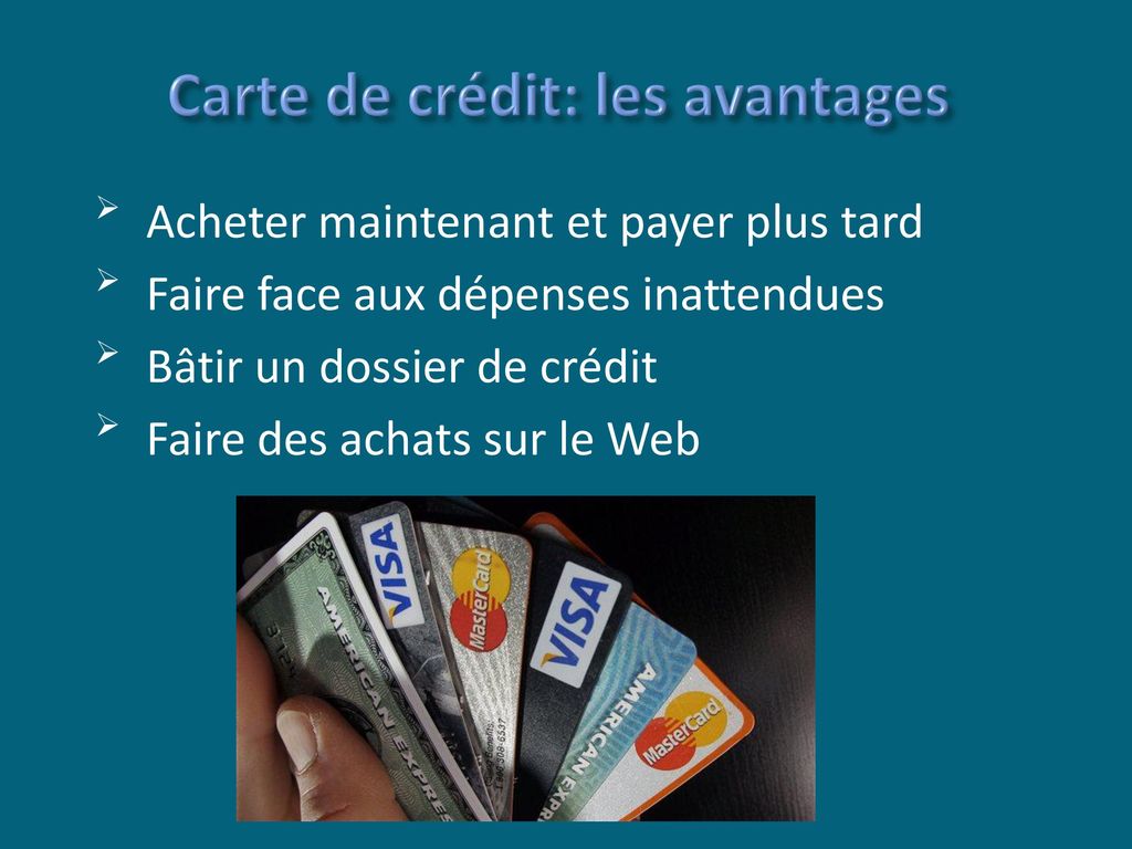 Carte de crédit: les avantages