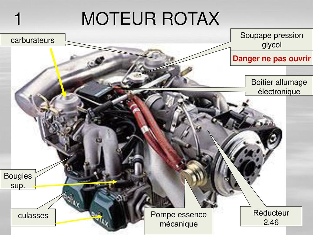 1 MOTEUR ROTAX Soupape pression glycol carburateurs