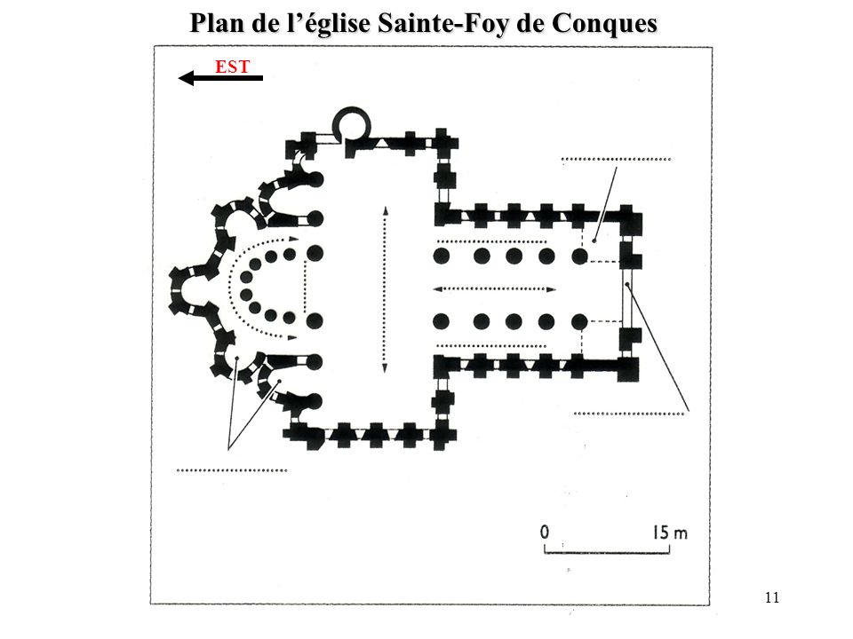 Plan de l’église Sainte-Foy de Conques