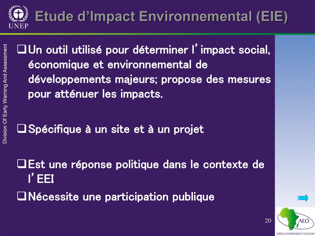 Etude d’Impact Environnemental (EIE)