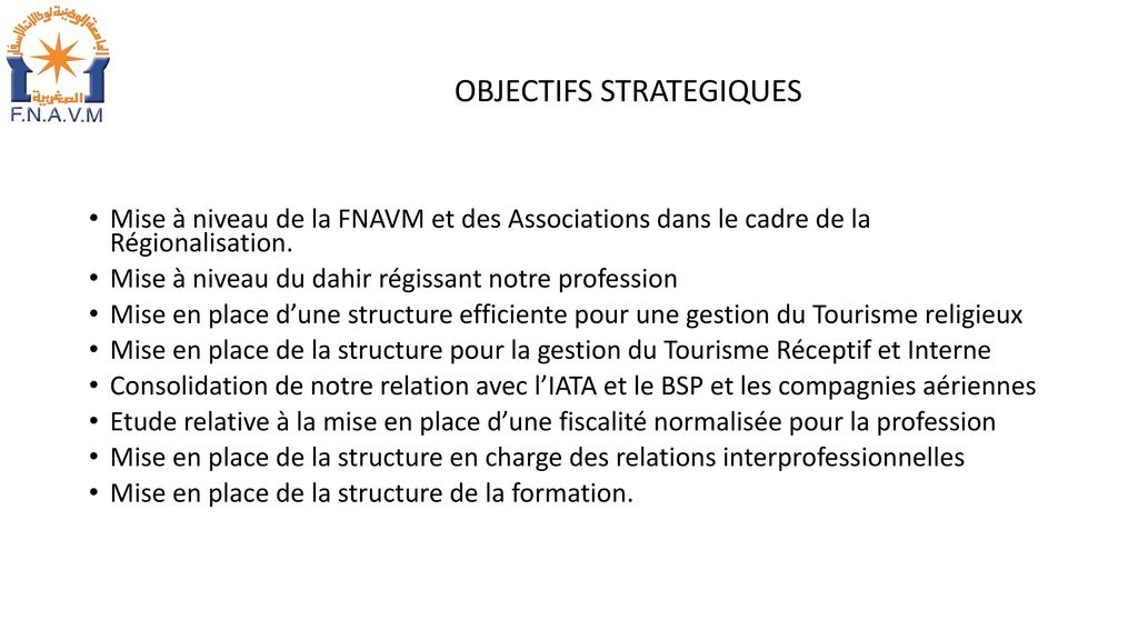 OBJECTIFS STRATEGIQUES