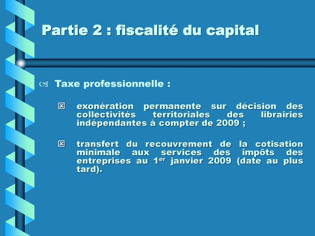 Partie 2 : fiscalité du capital