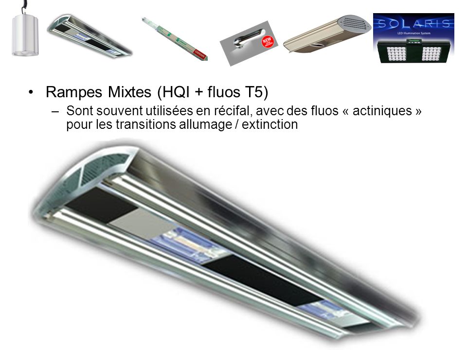 Rampes Mixtes (HQI + fluos T5)