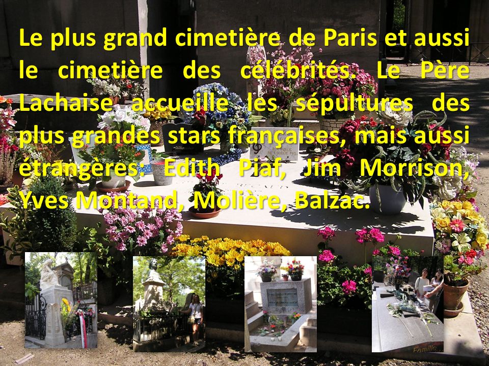Le plus grand cimetière de Paris et aussi le cimetière des célébrités