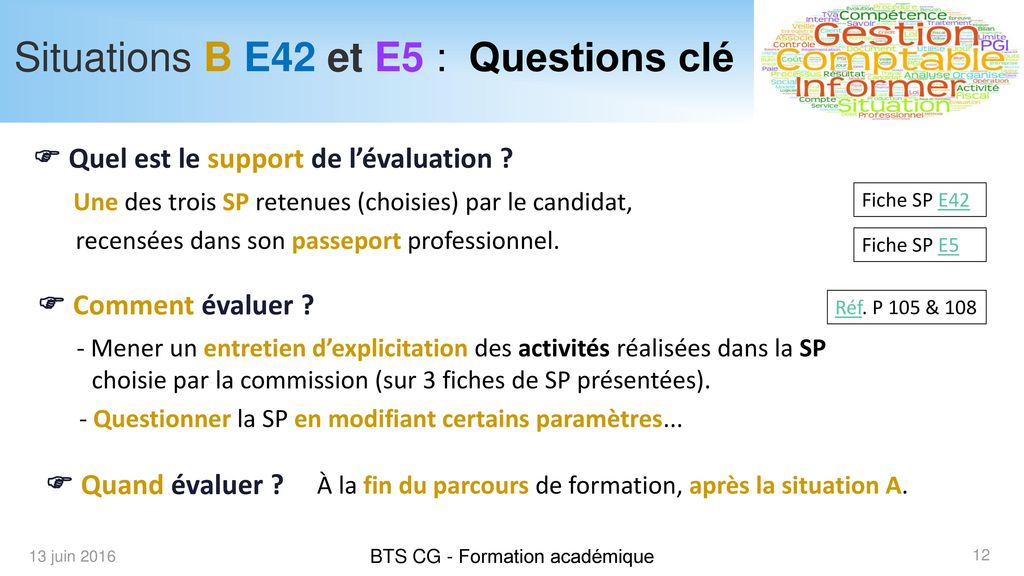 Situations B E42 et E5 : Questions clé