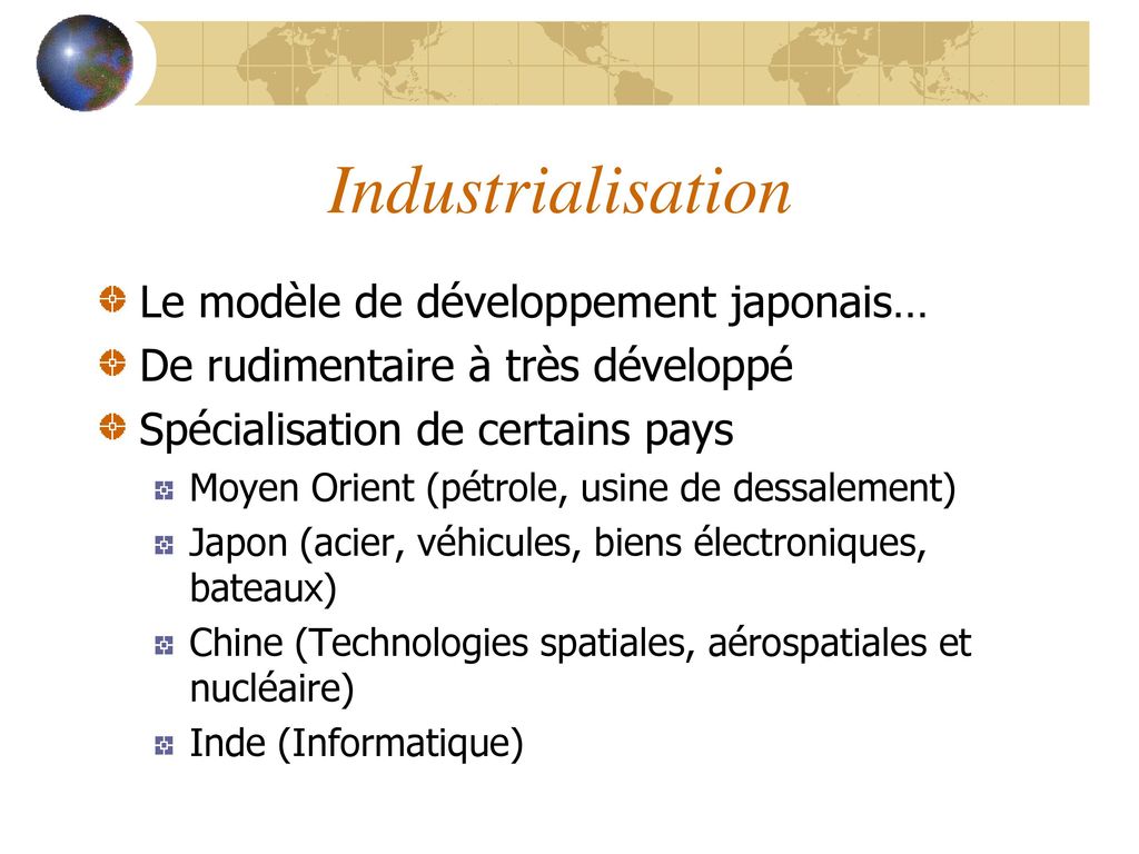 Industrialisation Le modèle de développement japonais…