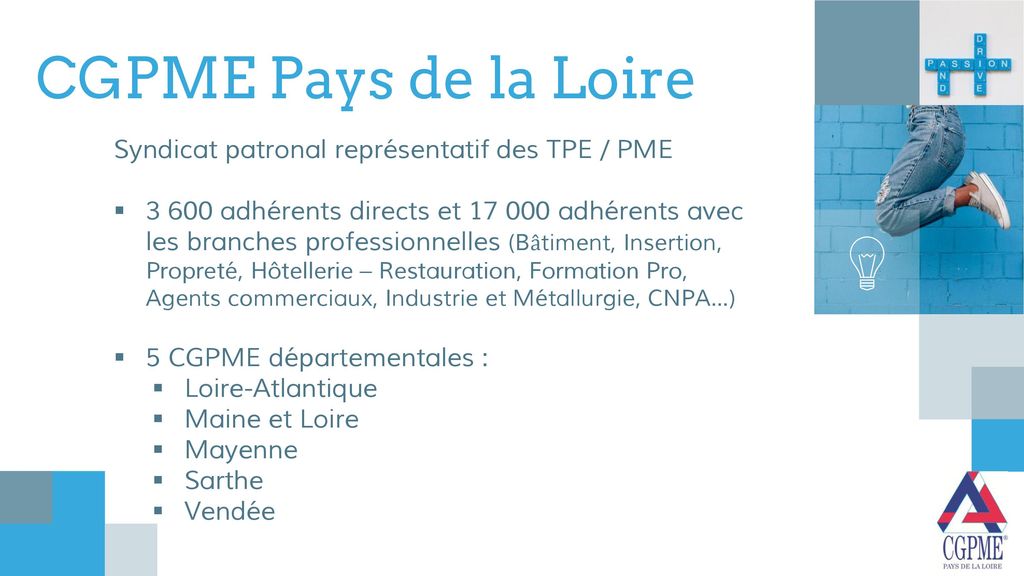 CGPME Pays de la Loire Syndicat patronal représentatif des TPE / PME