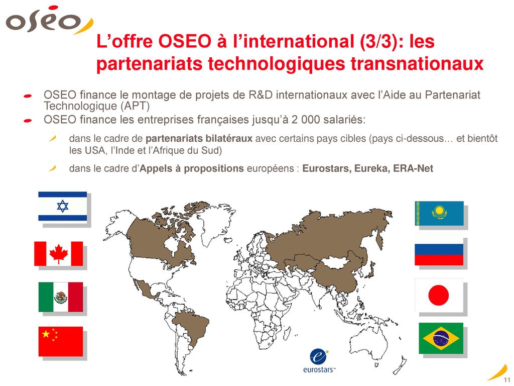 L’offre OSEO à l’international (3/3): les partenariats technologiques transnationaux