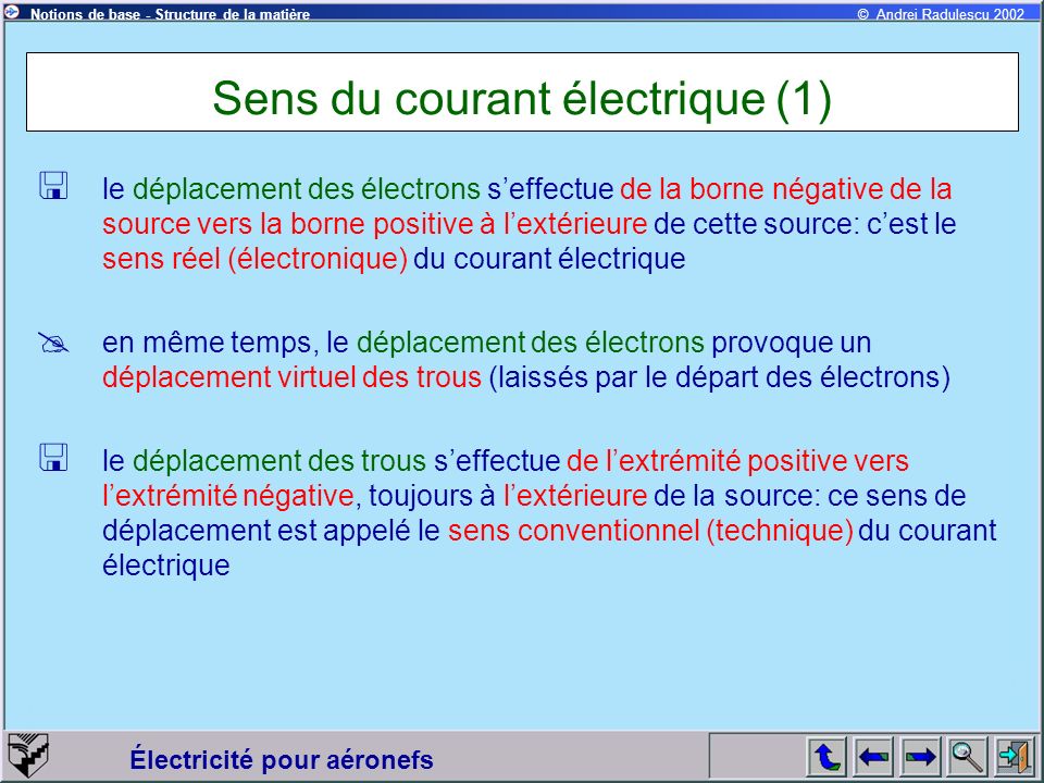 Sens du courant électrique (1)