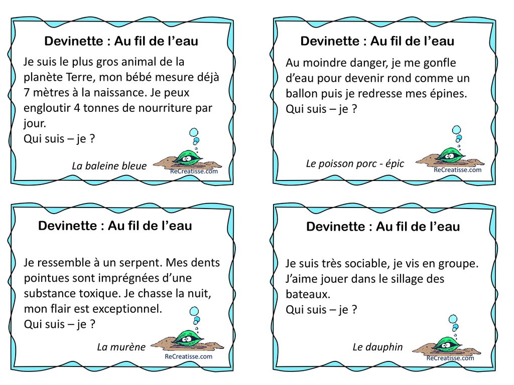 Devinette Au Fil De L Eau Devinette Au Fil De L Eau Ppt Video Online Telecharger