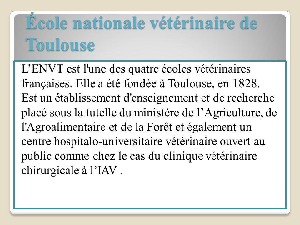 École nationale vétérinaire de Toulouse