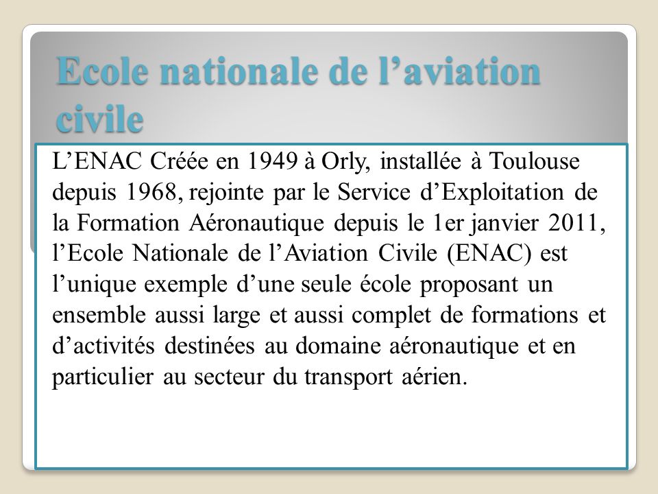 Ecole nationale de l’aviation civile