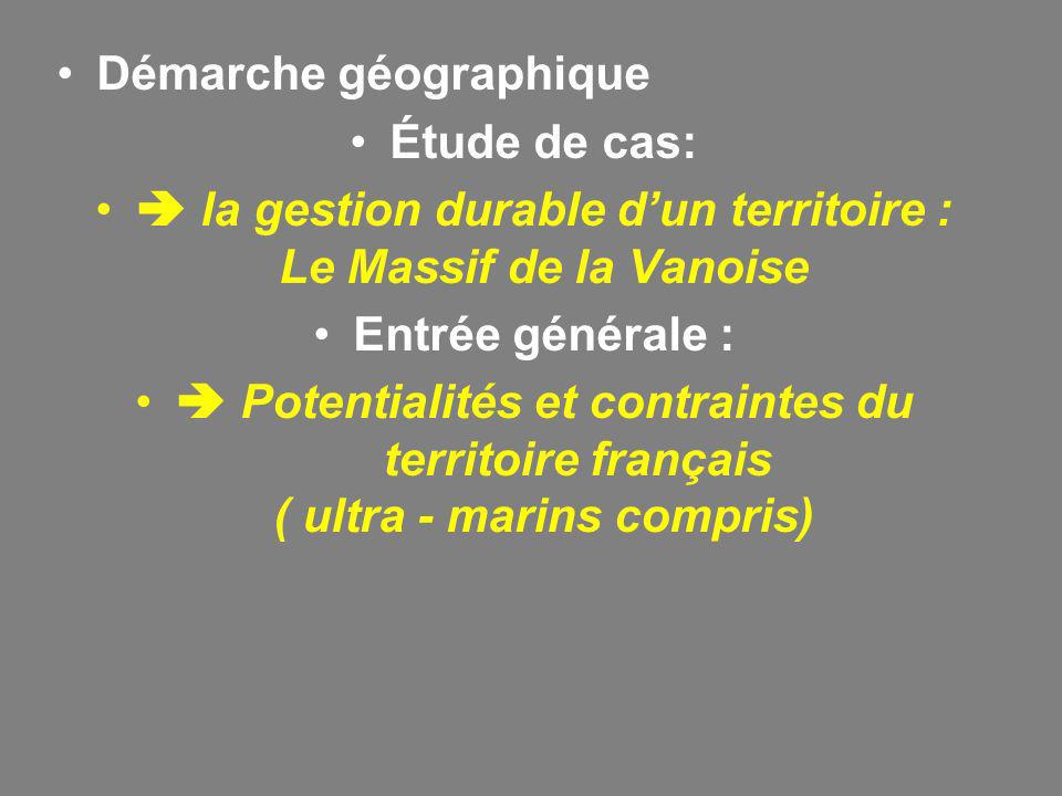  la gestion durable d’un territoire : Le Massif de la Vanoise