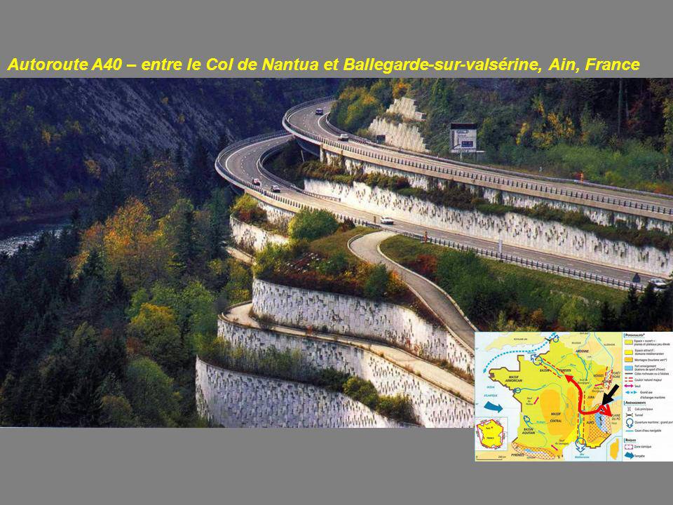 Autoroute A40 – entre le Col de Nantua et Ballegarde-sur-valsérine, Ain, France