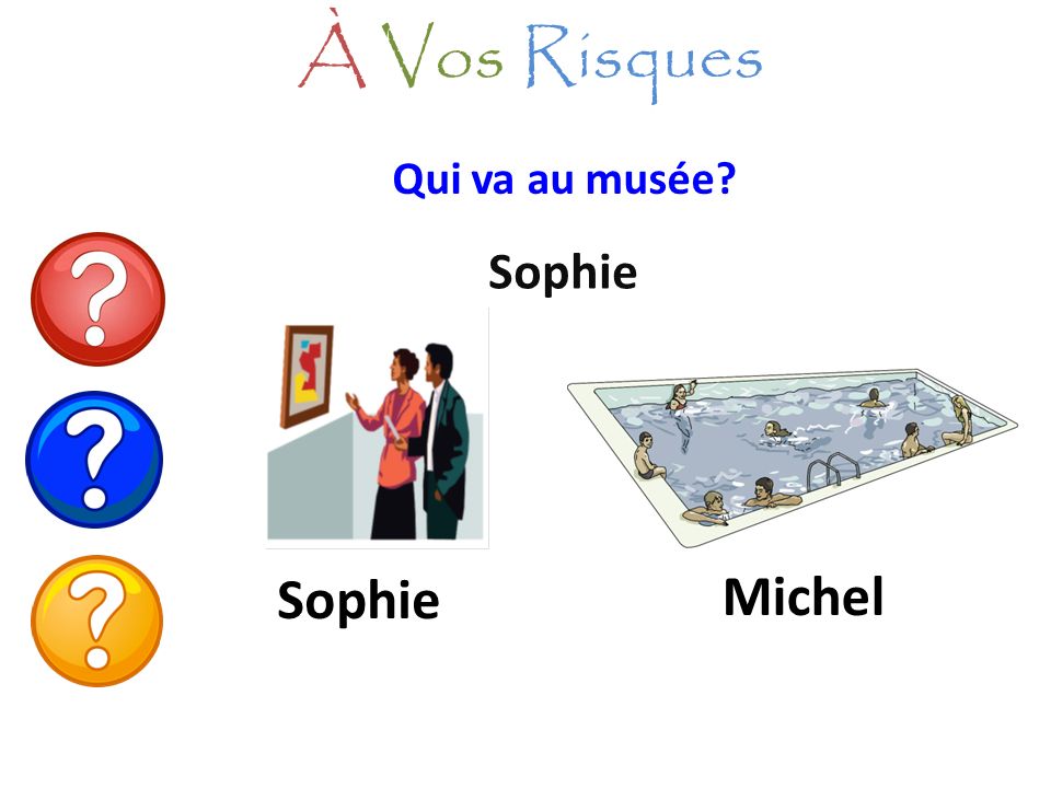À Vos Risques Qui va au musée Sophie Sophie Michel