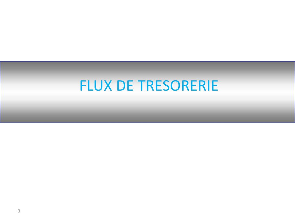 FLUX DE TRESORERIE