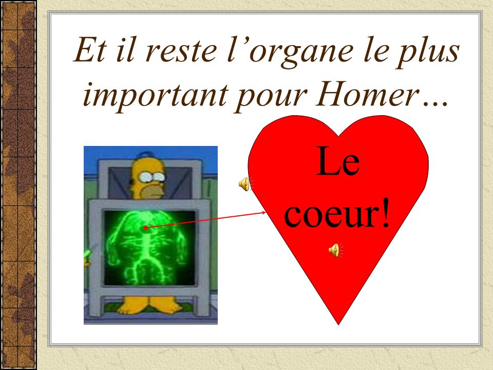 Et il reste l’organe le plus important pour Homer…
