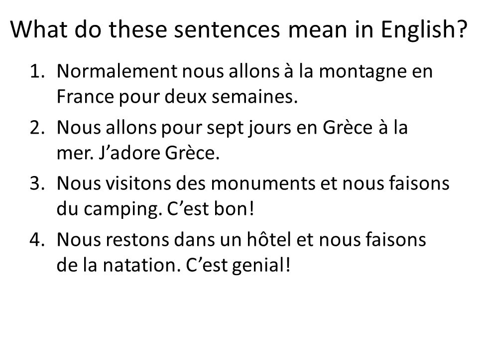 What do these sentences mean in English